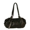 B. Makowsky Phoebe Black Satchel Handbag